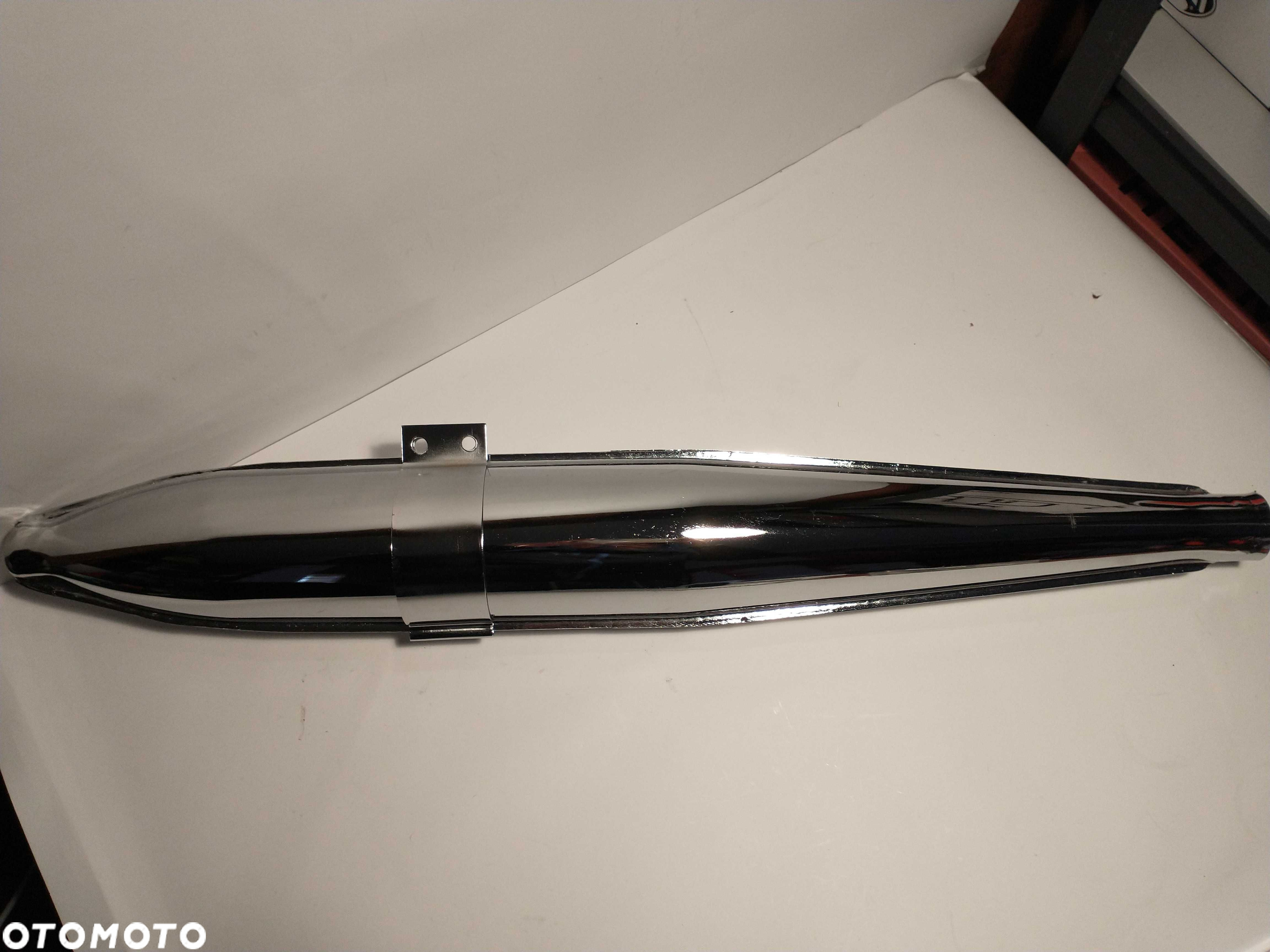 TŁUMIK do WSK 125, nowy wydech chrom z obejmą WSK 125, jaskomotors - 2