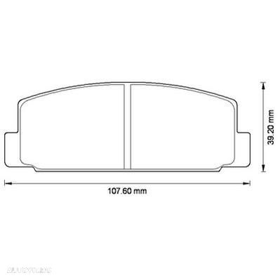 Placute frana spate Mazda 323 F 6 (Bj), 09.1998-05.2004, marca SRLine S70-1105 - 1