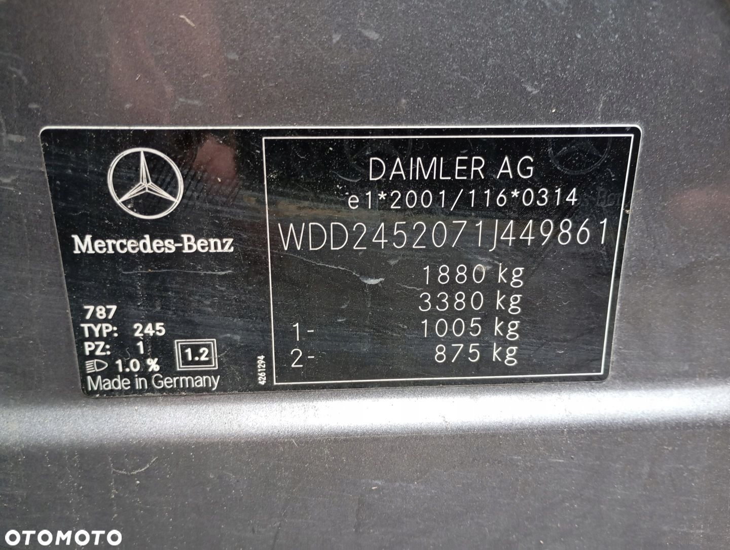 MERCEDES W245 B-KLASA 08-12 LIFT LAMPA PRAWA TYŁ TYLNA A1698202664 EUROPA - 9