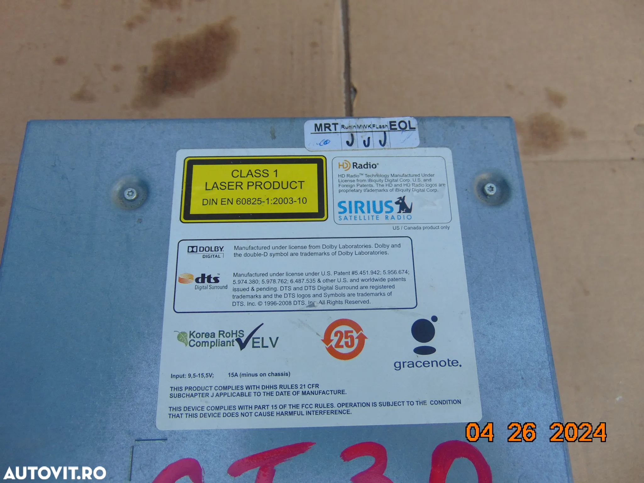 Unitate navigatie BMW F07 seria 5 gt radio cd gps f10 f11 cic f25 x3 cod 9223402 - 3