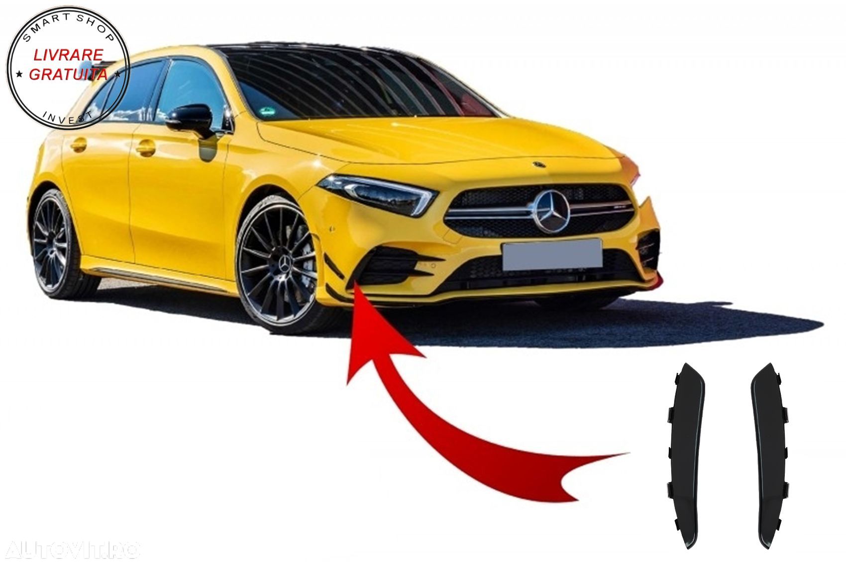 Ornamente bara fata flapsuri Mercedes A Class W177 V177 (04.2018-2022) A35 Design - livrare gratuita - 1
