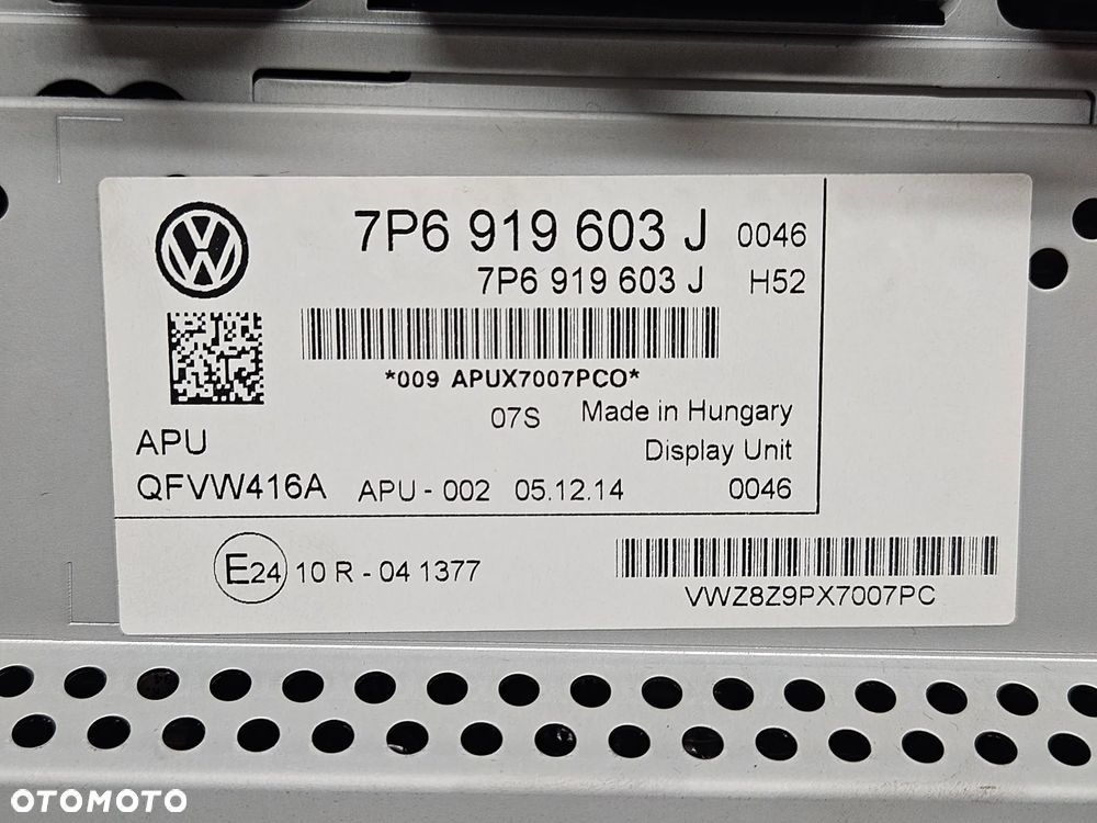 VW TOUAREG 7P 10-18R EKRAN RADIO NAWIGACJA 7P6919603J 7P6919603 J - 5