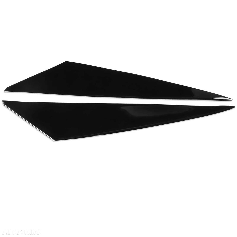 Set 2 Pleoape Faruri Far Adeziv BMW X1 E84 2009 - 2014, Negru Lucios - 6