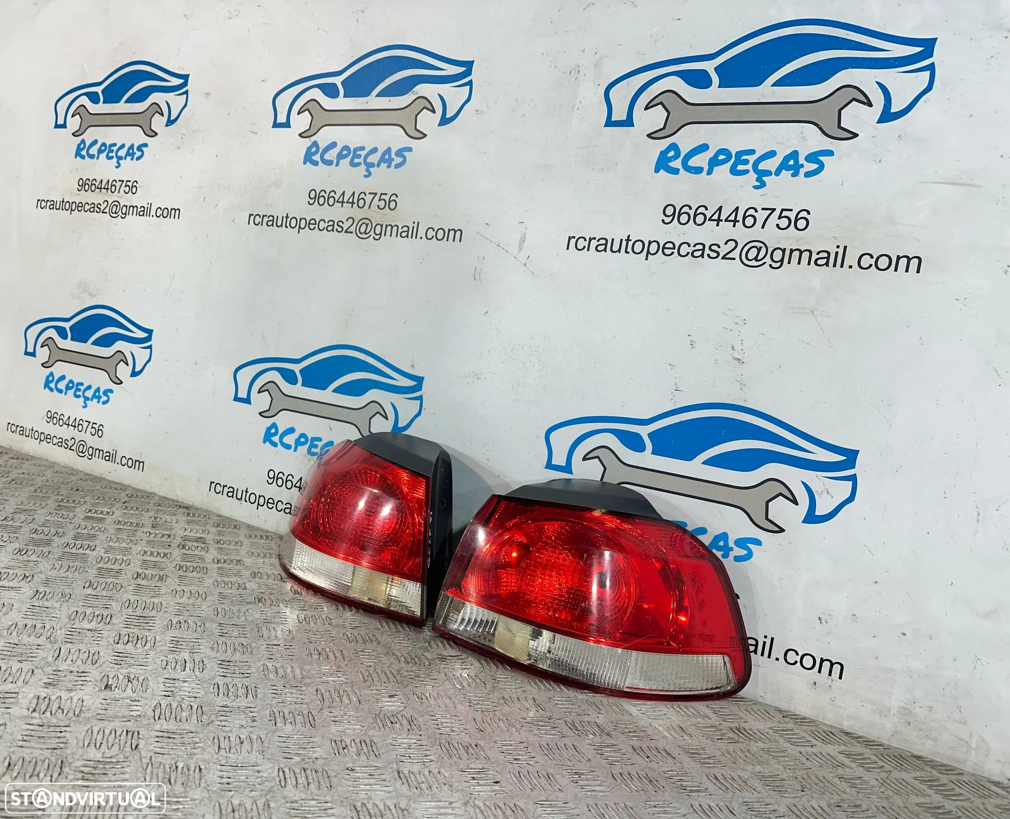 .Conjunto Farolins Tras Traseiro Direito Esquerdo Original Volkswagen VW Golf 6 Mk6 5K0945112 5K0945111 2008 a 2013 - 4
