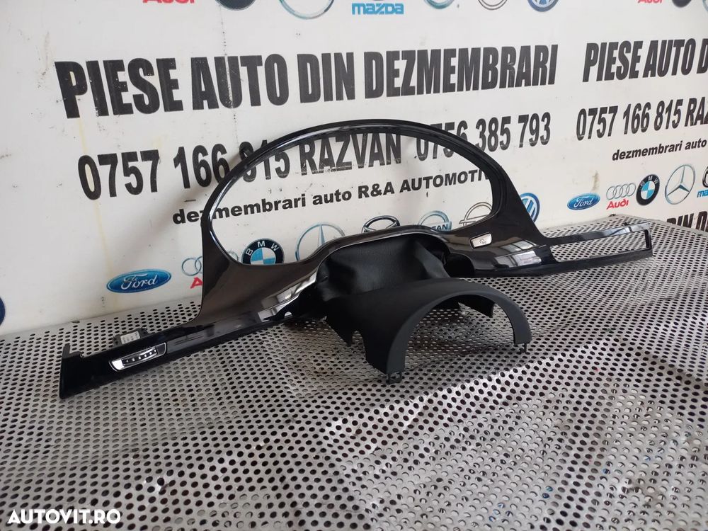 Ornament Rama Ceasuri Bord Negru Lucios Audi A8 4H D4 An 2010-2011-2012-2013-2014-2015-2016-2017 Vo - 3