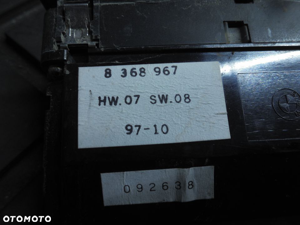 BMW E39 PRZEŁĄCZNIK PANEL SZYB PRZÓD LEWY KIEROWCY 8368967 EUROPA + WTYCZKA INSTALACJA - 3
