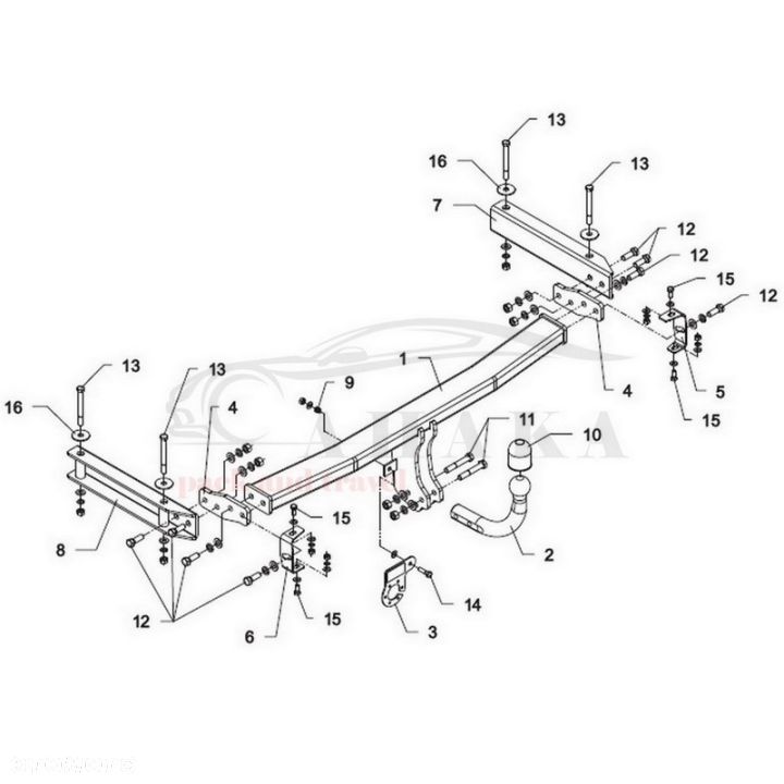 Hak Holowniczy Odkręcany Do Audi A6 C5 Sedan 1997-2004 - 5