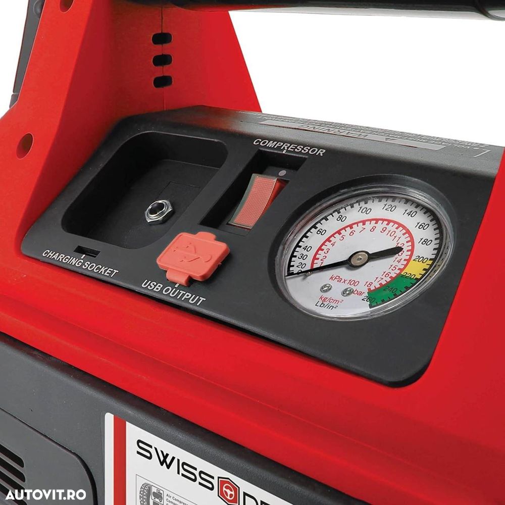Jump starter robot pornire 12V, cu compresor, lanterna si priza 12V, 18Ah, 35EP004 - 3