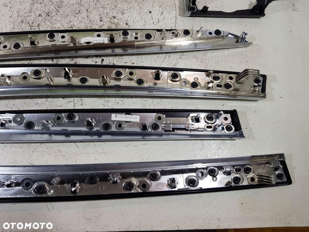 dekory listwy deski rozdzielczej bmw f10 f11 lift eur komplet black schwarz - 14