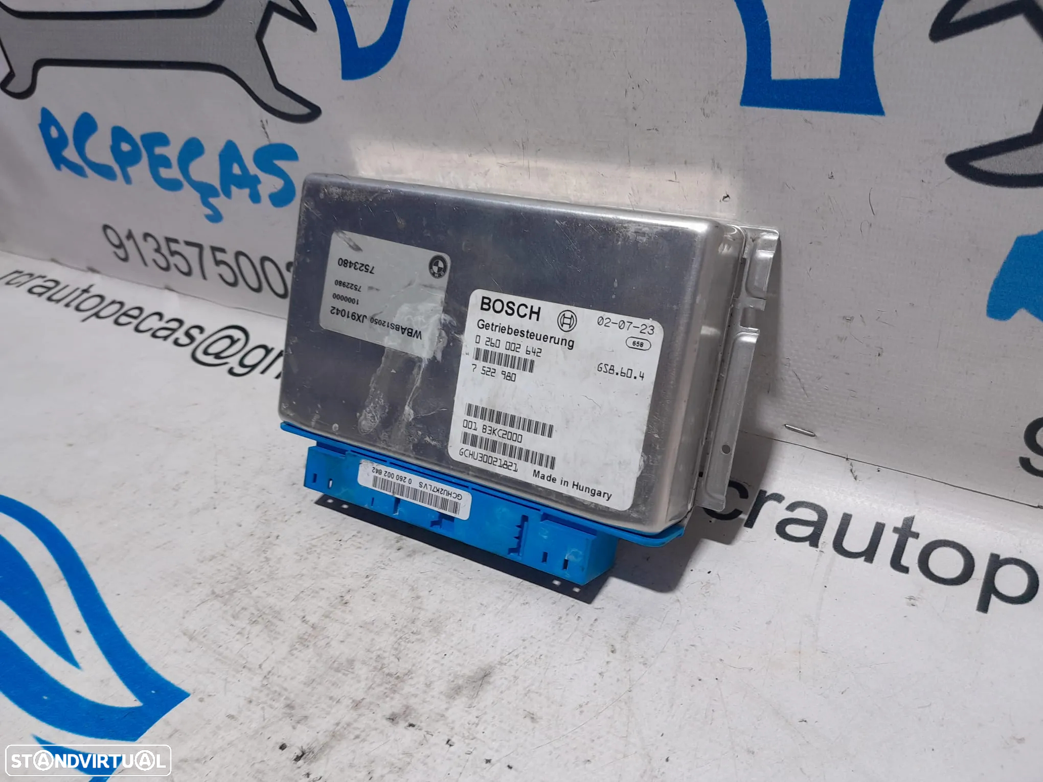 CENTRALINA CAIXA VELOCIDADES BMW Z4 E85 2.5i 24V 192CV M54B25 256S5 24607522980 7522980 0260002642 SERIE 3 E46 SERIE 5 E39 - 2