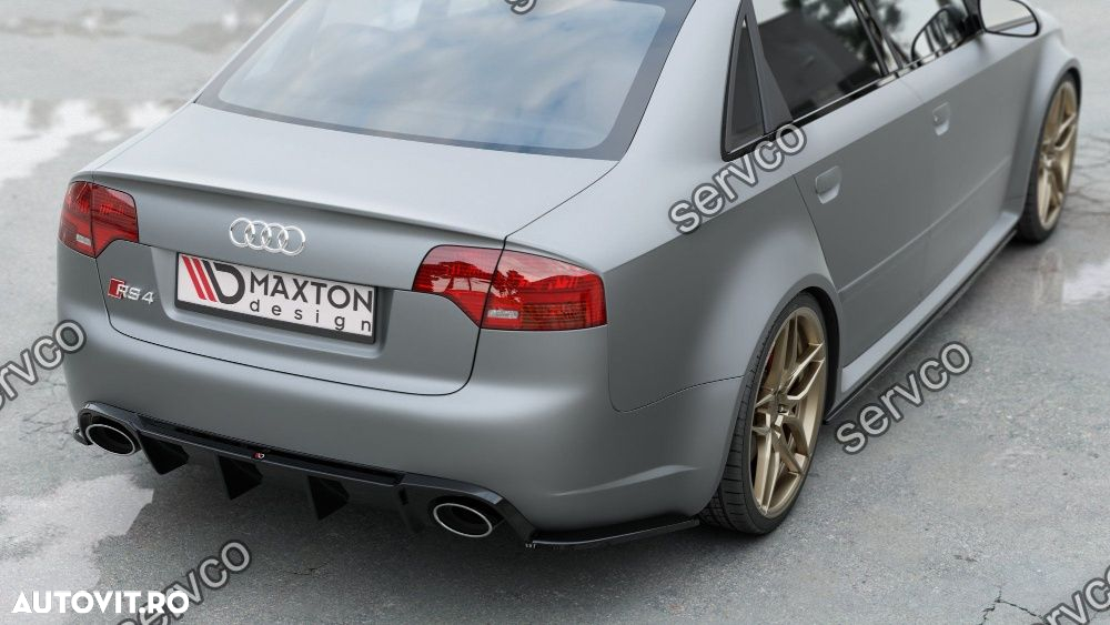 Difuzor bara spate Audi A4 RS4 B7 Sedan 2006-2008 v12 Maxton Design - 4