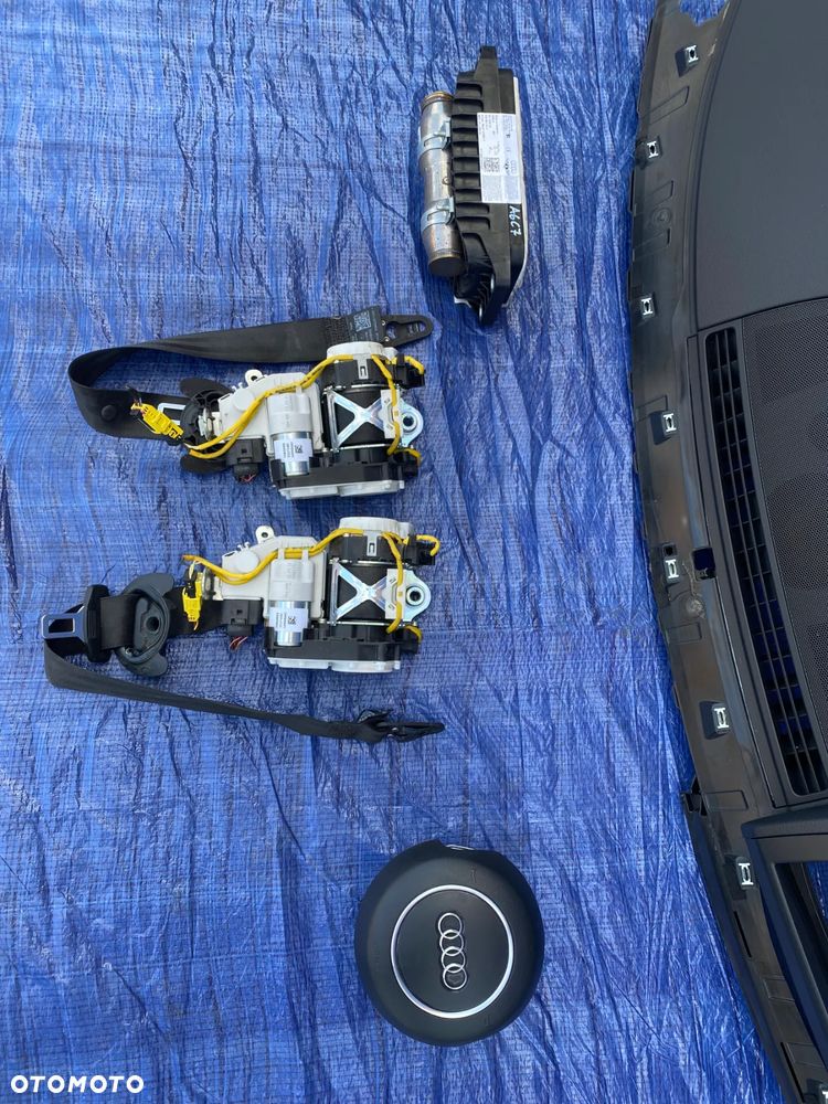 AUDI A6C7 4G LIFT DESKA ROZDZIELCZA KONSOLA HEAD UP KOKPIT PODUSZKI AIRBAG PASY 11-18 ORYGINAŁ KOMPLET - 6