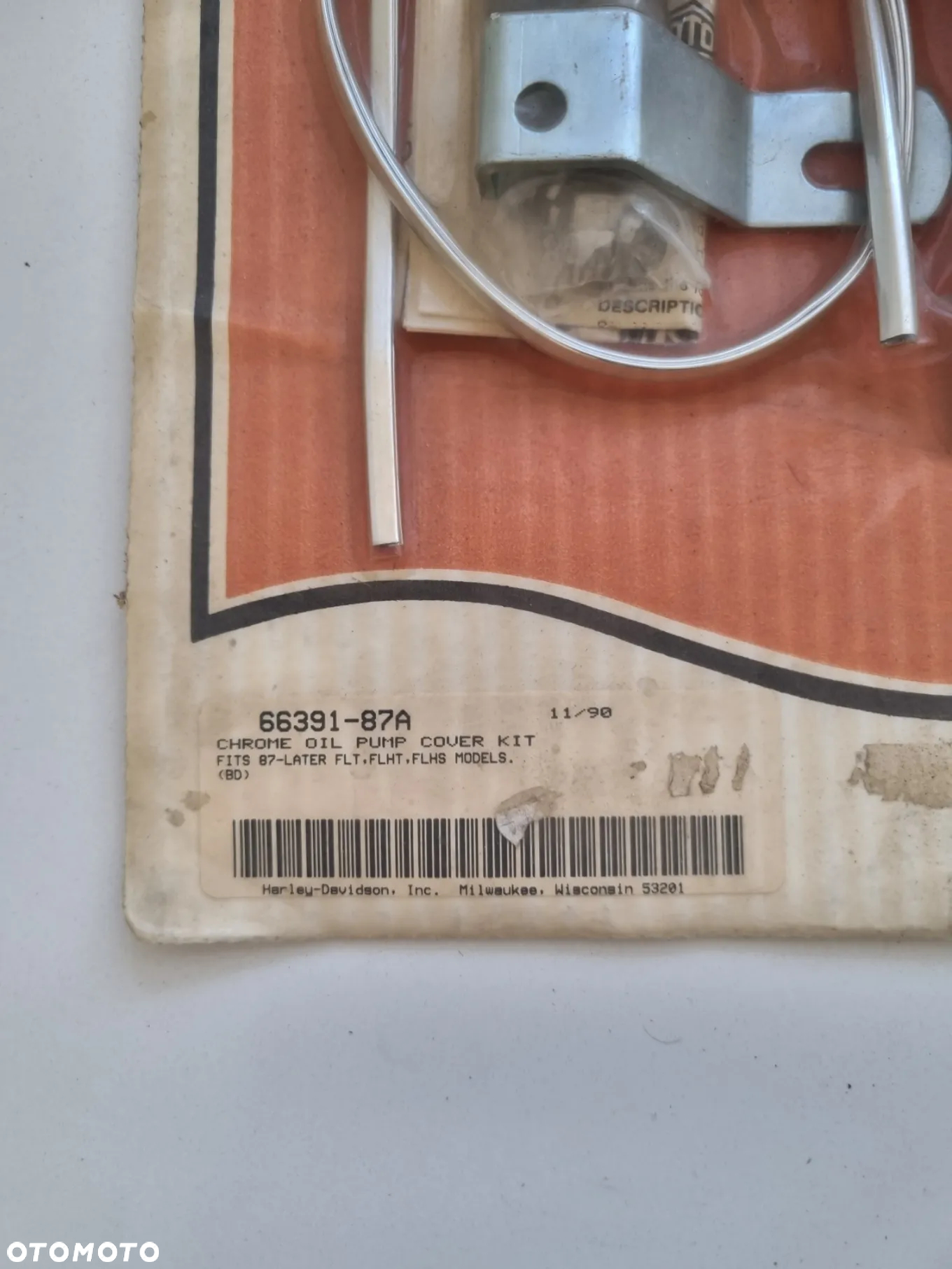 Harley Davidson EVO Pokrywa Chromowana osłona Pompy Oleju Evolution FLH FLT 66391-87a - 2