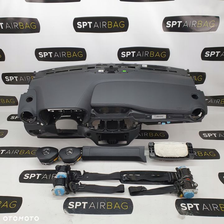 MERCEDES B-KLASA W246 SKÓRA DESKA ROZDZIELCZA KONSOLA KOKPIT PULPIT PODUSZKI AIRBAG AIR BAG PASY KIT SET - 1