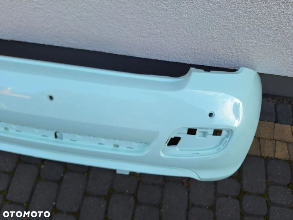 FIAT 500S 500 S SPORT 13-17 B.ŁADNY! CAŁY-NIE KLEJONY! ZDERZAK TYŁ TYLNY BEZ KRATKI KOLOR MIĘTOWY ORYG FIAT 735565271 WY - 11
