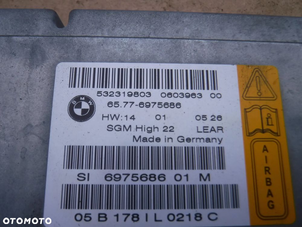 Bmw E60 E61 modul 6975686  sterownik SGM air bag poduszek sensor - 2