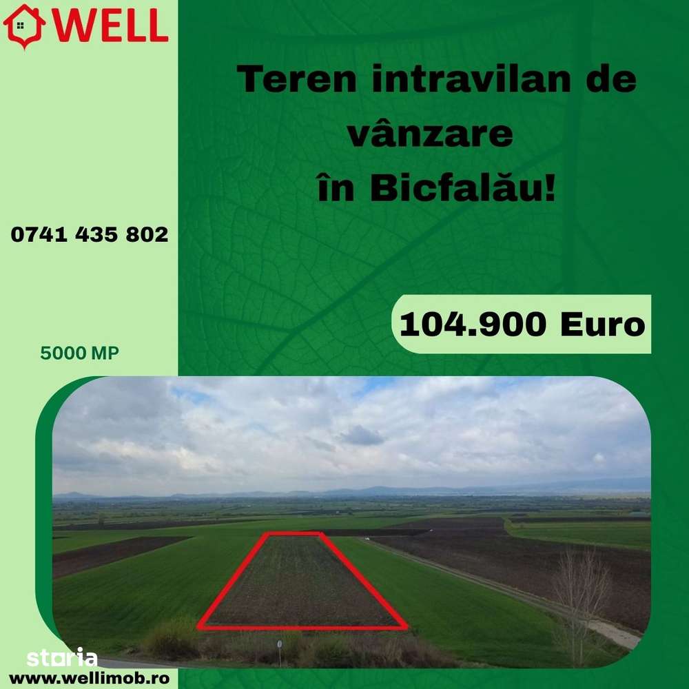 Teren intravilan de vânzare în Bicfalău! - Imagine principală: 2/8