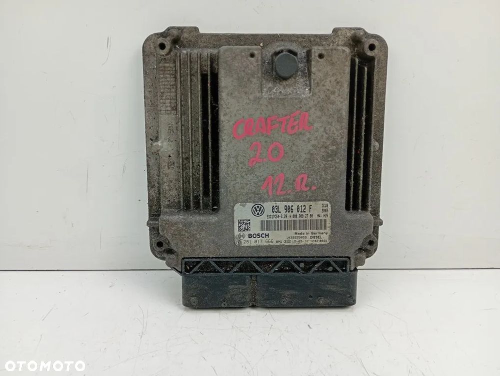 sterownik silnika komputer vw crafter 2.0 tdi 163 km lift 03l906012f 0281017666 - 1