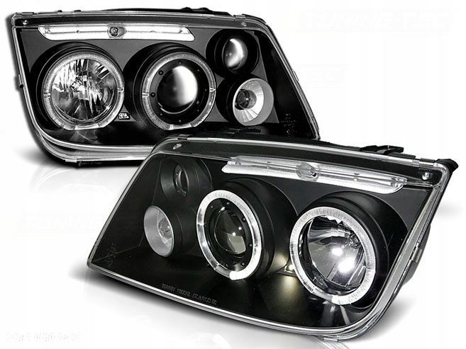 reflektor lampy kpl ringi angel eyes led tuning czarne vw bora 1j 1998-05 - 2