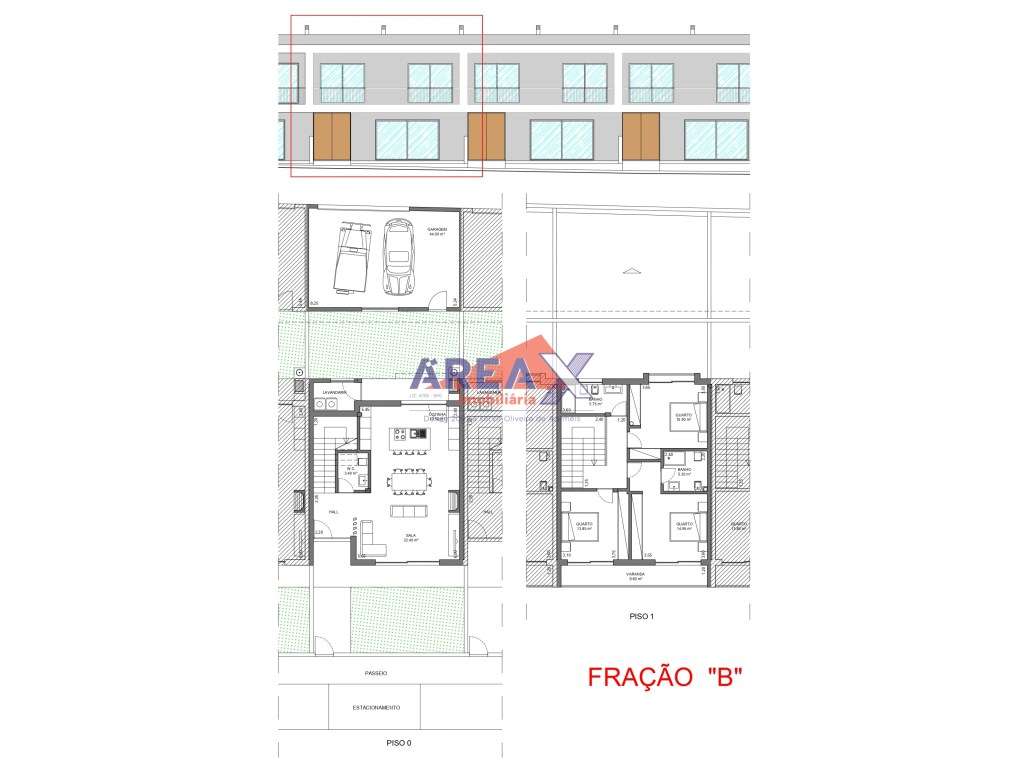 FRAÇÃO B - Moradias em banda T3 - Arquitetura moderna - Grande imagem: 3/27