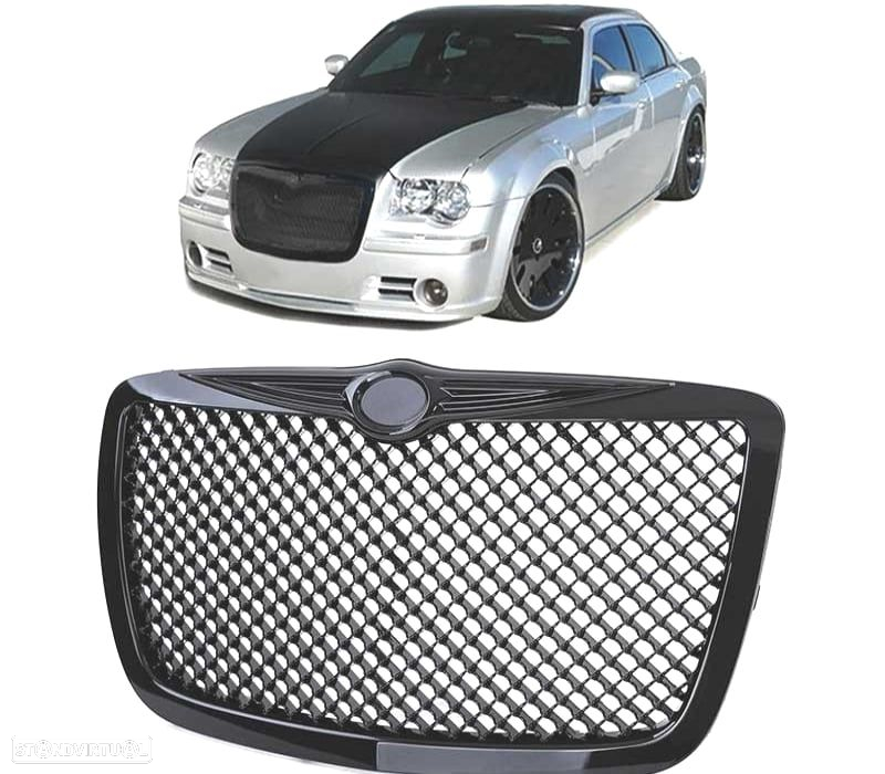 GRELHA CHRYSLER 300C 04-11 LOOK BENTLEY PRETO BRILHANTE - 5