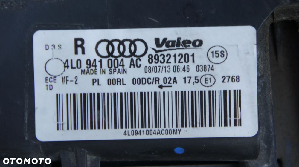 PRZEDNIA LEWA PRAWA LAMPA AUDI Q7 LIFT 4L0 XENON LED - 16