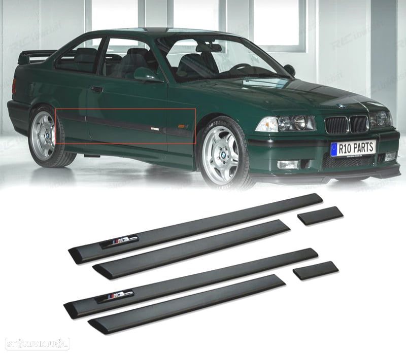 CONJUNTO FRISOS LATERAIS BMW E36 LOOK M3 SEDAN TOURING - 1