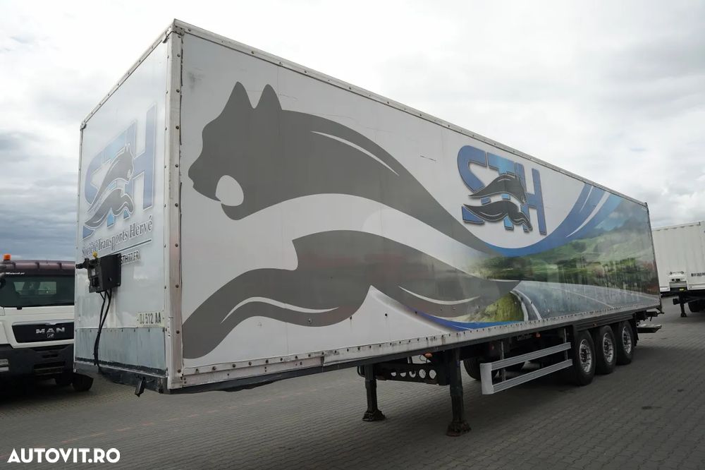 LeciTrailer CONTAINER / ELEVATOR PALFINGER 2.500 KG / AXĂ RIDICATĂ / SAF / PODEA REZISTENTĂ / OBLOANĂ RULOU - 2