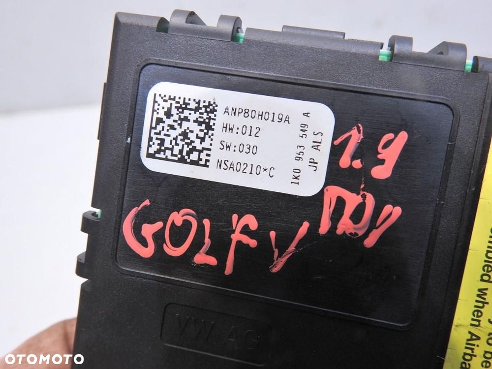 CZUJNIK MODUŁ KĄTA SKRĘTU VW GOLF V 1K0953549A ANP80H019A - 2