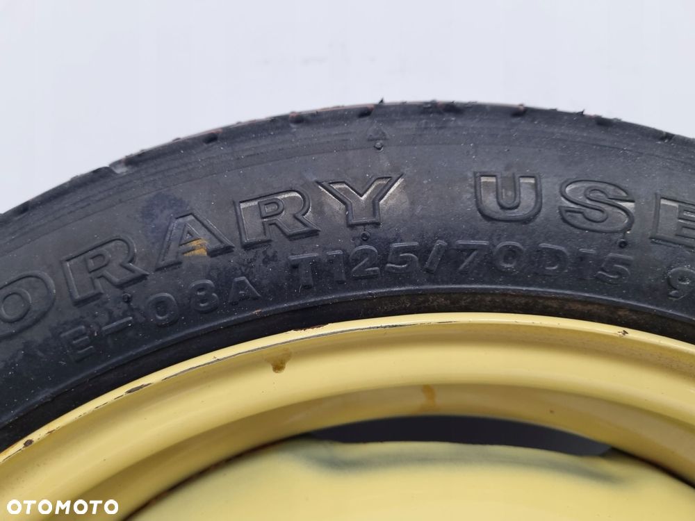 KOŁO DOJAZDOWE Toyota Yaris II dojazdówka 125/70 D15 R15 4x100 15X4T - 6