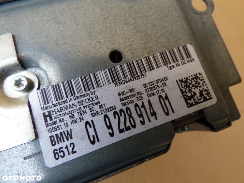 NAWIGACJA CZYTNIK BMW F01 f02 F10 F07 F13 HARMAN/BECKER - 10