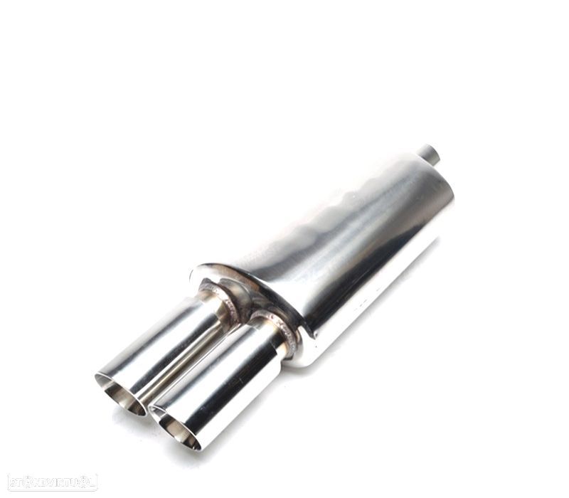 PANELA DE ESCAPE INOX UNIVERSAL DUPLA SAÍDA INCLINADA REBORDO FINO - 1