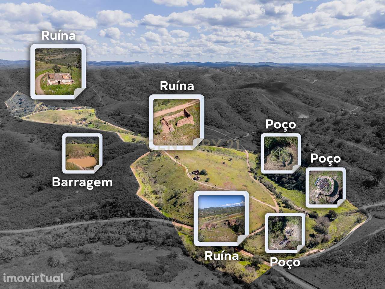 Terreno de 11,4 hectares com ruínas e projetos aprovados – Odemira (Pe - Grande imagem: 4/15