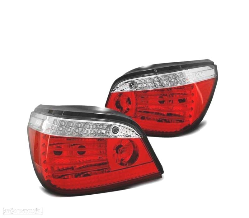 FAROLINS TRASEIROS BMW E60 LCI 07-09 LED DINÂMICOS VERMELHO CRISTAL - 2