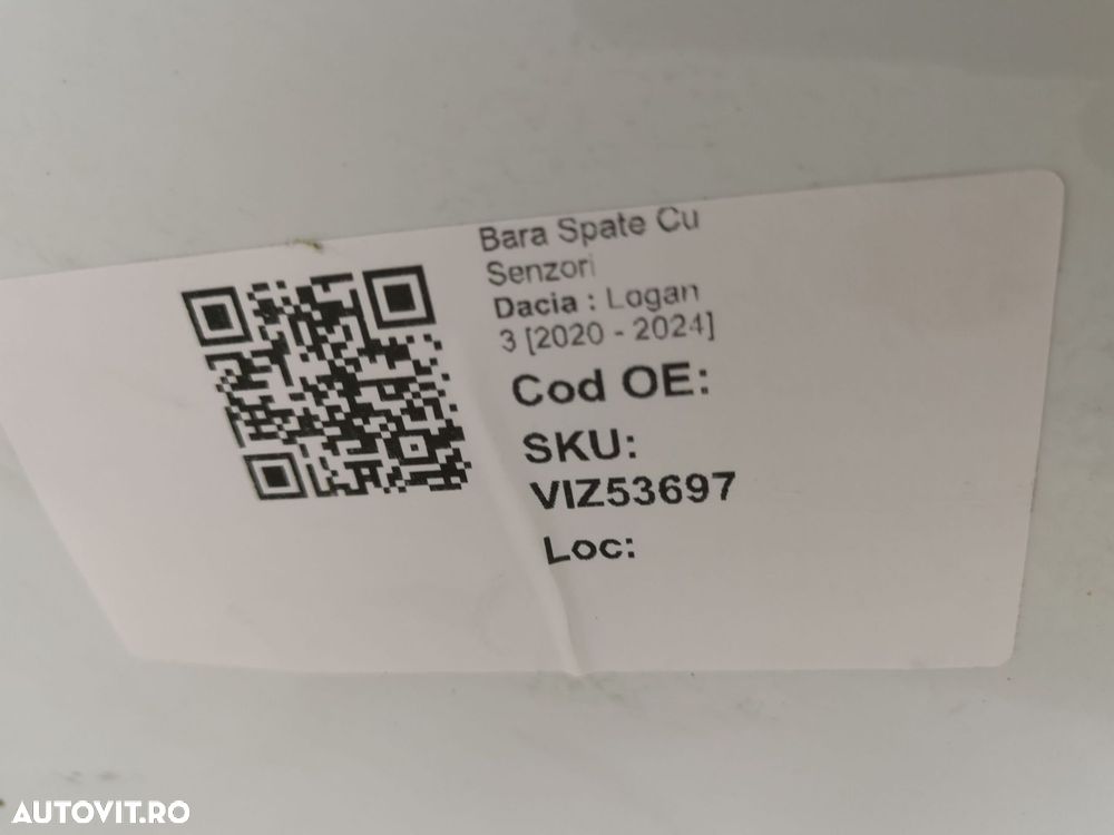 Bara Spate Cu Senzori Dacia  Logan 3 2020 2021 2022 2023 2024 Original - 8