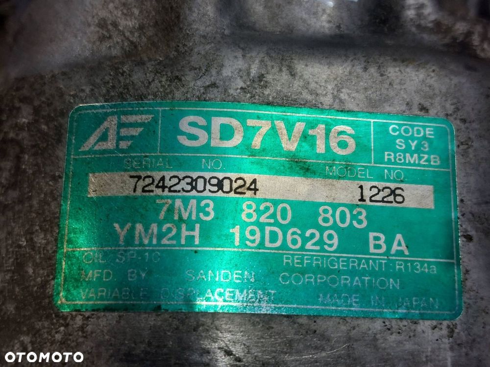 SPRĘŻARKA KOMPRESOR KLIMATYZACJI VOLKSWAGEN SHARAN  MK1 LIFT 7M3820803 - 4