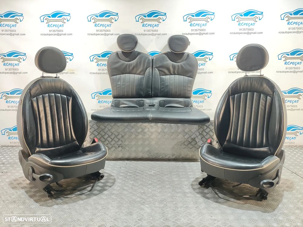 BANCOS PELE ORIGINAIS MINI COOPER S R56 R55 CLUBMAN R57 CABRIO - 1