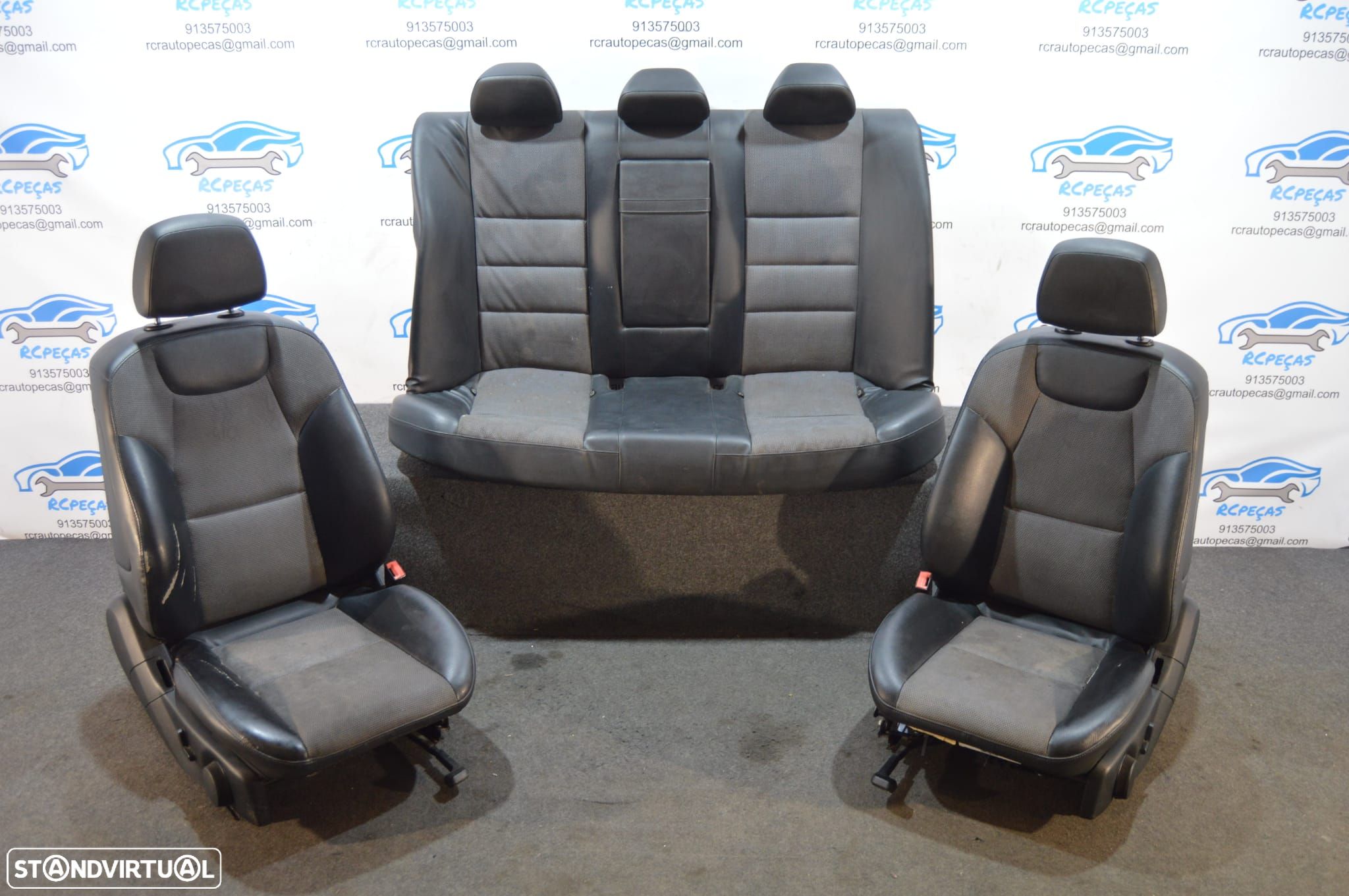 BANCOS PELE ALCANTRA FRENTE FRONTAL TRASEIRO TRÁS AIRBAG MERCEDES BENZ CLASS C W204 AMG SPORT - 1
