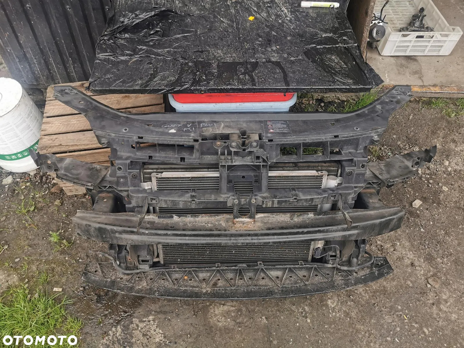 PAS PRZEDNI KOMPLETNY CHŁODNICE WIATRAKI VW GOLF V VI PLUS 1.4 1.6 2.0 FSi - 3