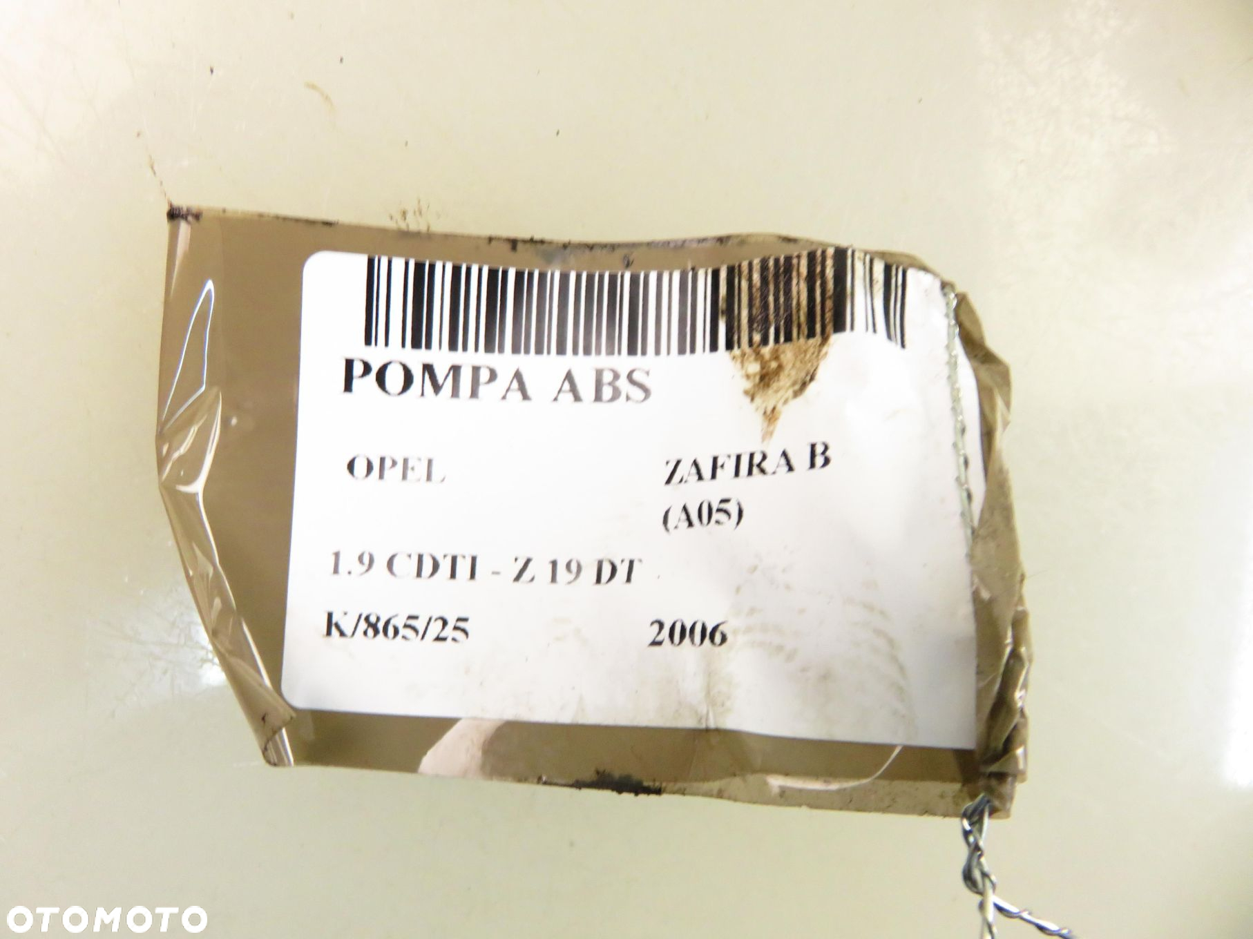 POMPA ABS OPEL ZAFIRA B (A05) 13244860BJ 10020602644 - 2