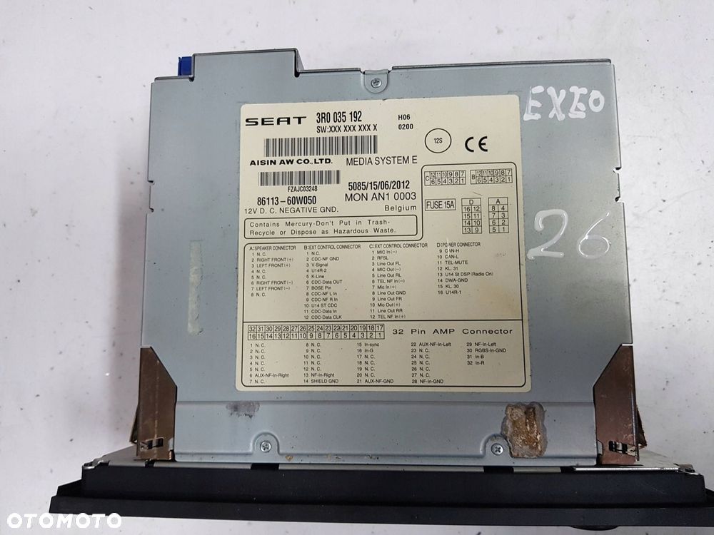 SEAT EXEO 09-13r NAWIGACJA RADIO NAVI 3R0035192 - 4