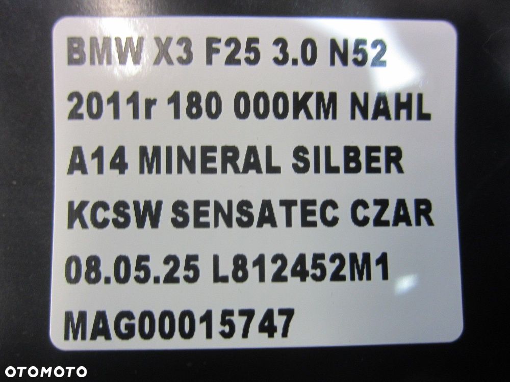 BMW X3 F25 F26 X4 PODUSZKA KOLANOWA LEWA AIRBAG 9214573 72129214573 USA CZ - 9