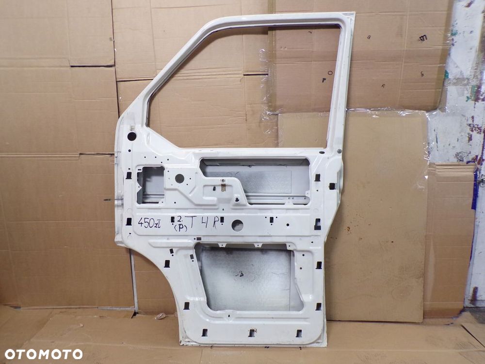 VW T4 TRANSPORTER CARAVELLE 96- DRZWI PRZÓD PRAWE BEZ RDZY BIAŁE - 10