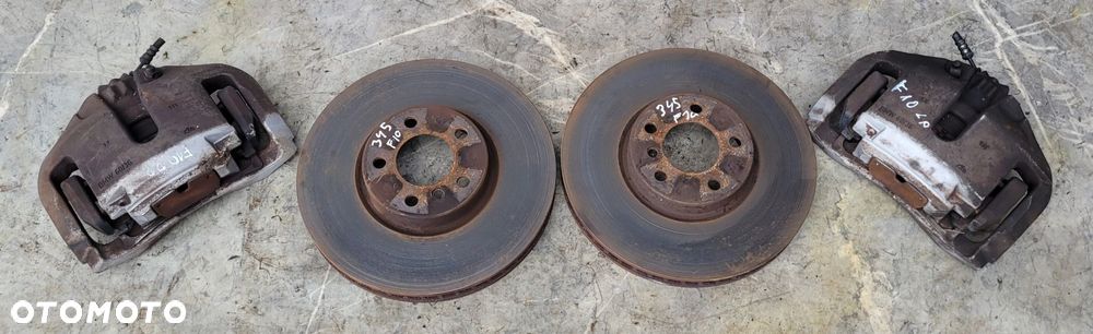 TARCZE ZACISKI PRZÓD PRZEDNIE KOMPLET BMW F10 F11 345mm 60/36