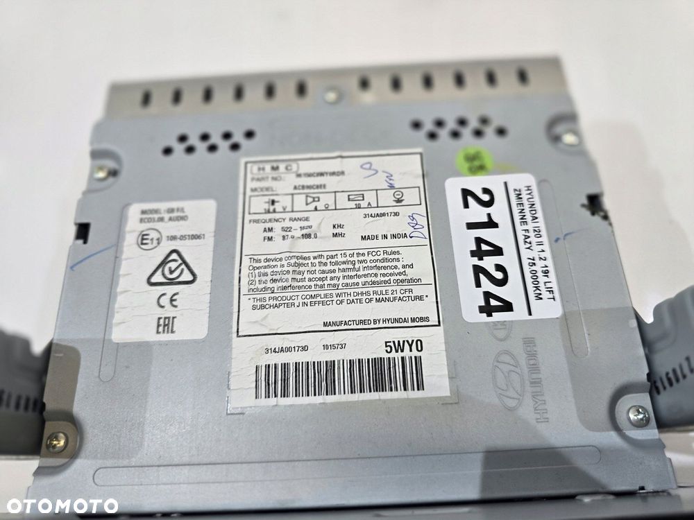 radio hyundai i20 ii 19r lift acb90c8ee - 6