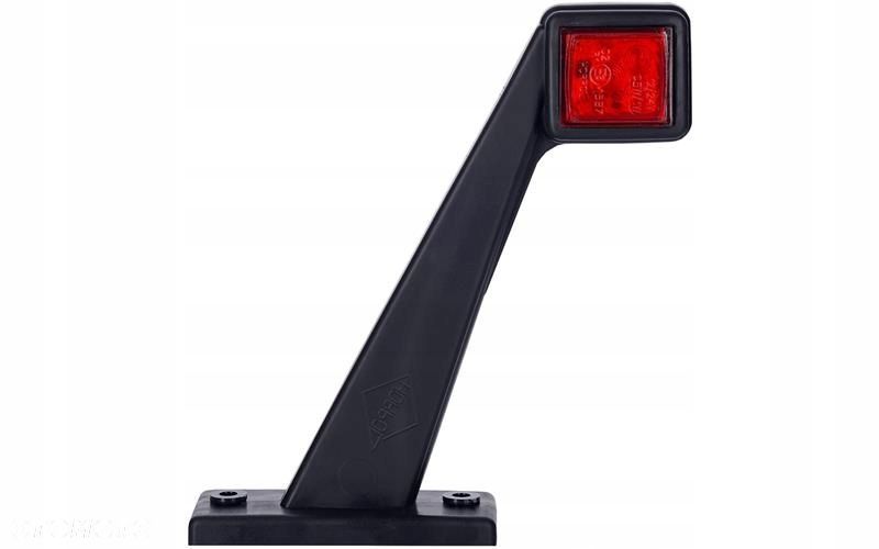 lampa obrysowa led na ramieniu długim ukośnym biało czerwona 12/24v lewa - 1