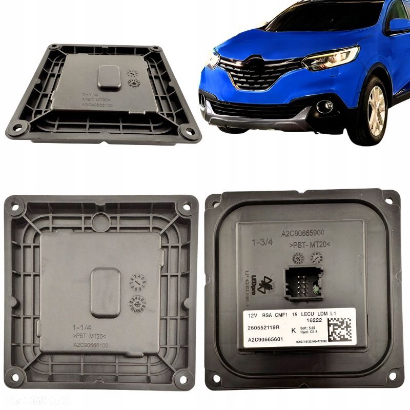 STEROWNIK MODUŁ ŚWIATEŁ DZIENYCH DRL LED RENAULT DACIA 260552119R - 1