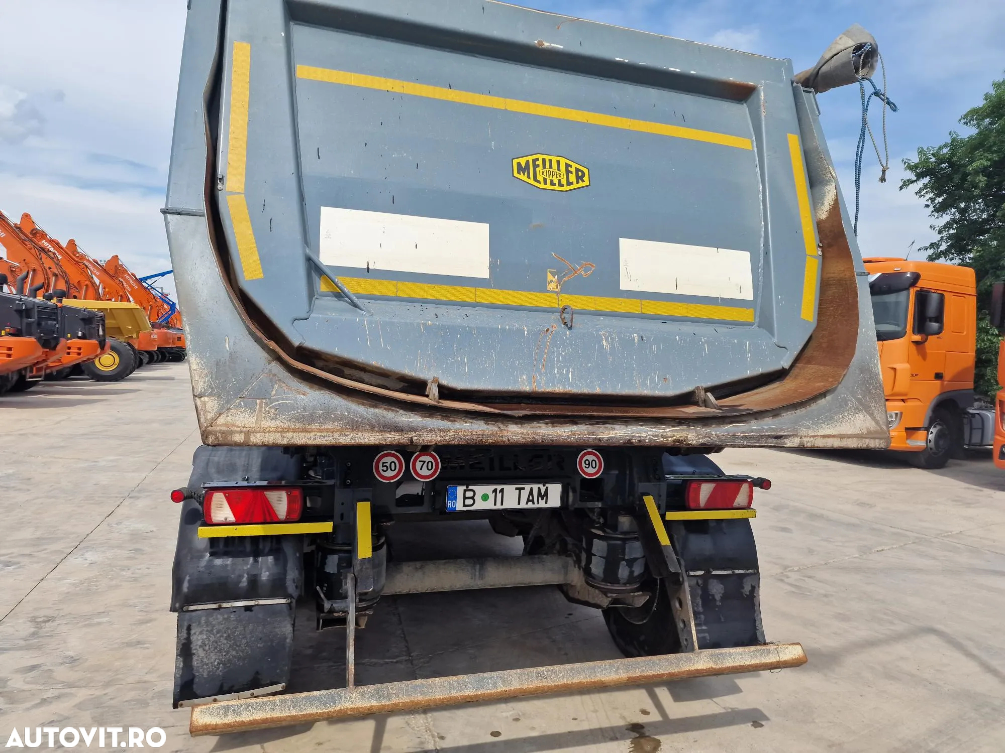Meiller 28mc, axa liftabila, scena vizitare, 6,3t, picioare sprijin 21900 Eur+Tva,  anvelope 60% ok, frane disc, bara protectie spate, prelata, otel Hardox, STARE FOARTE BUNA, posibilitate leasing 4 ani, 21.900 EUR+Tva - 4