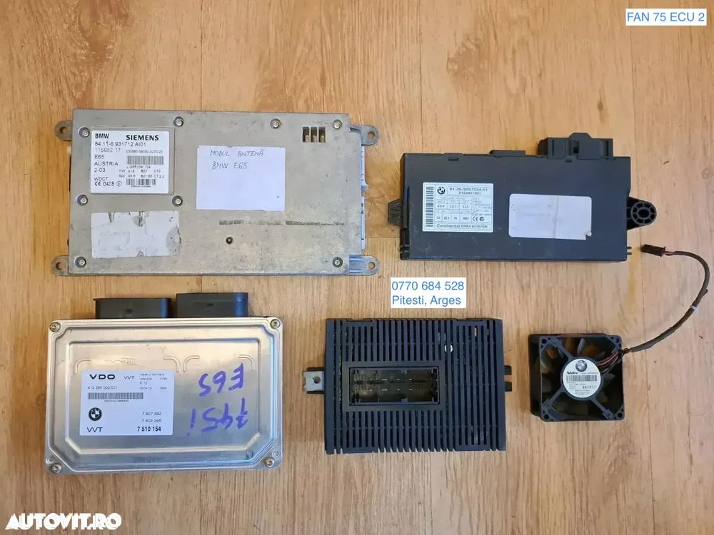 Calculator modul telefon modul valvetronic VVT modul CAS 3 modul lumini ventilator amplificator sunet originale BMW E60+LCI E61+LCI E63+LCI E65 E66 E53 E70 M F86 F16 - 1