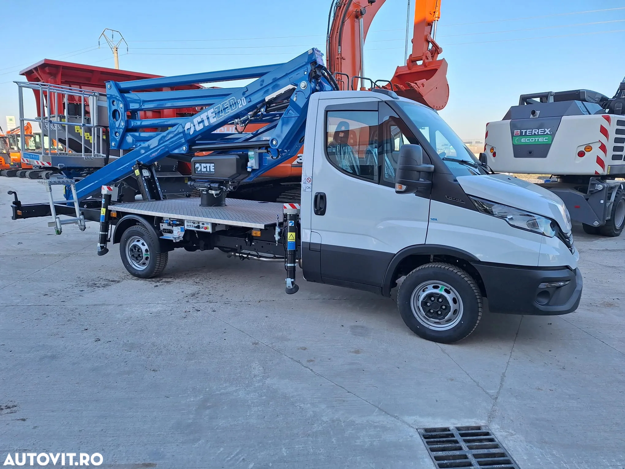 Iveco NACELA la 20m, marca CTE din Italia, sasiu Daily 3,490kg permis cat B, ridica 250kg, posibilitate leasing, PROMOTIE 81900 EUR+Tva - 22
